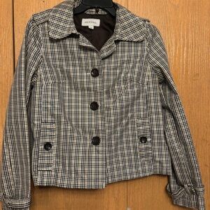 Merona Women's Plaid Blazer - Black and White